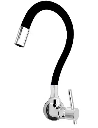 TORNEIRA PAREDE TOP FLEX PRETO 5300 C-66 1/4V